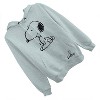 Ladies Peanuts Snoopy Fashion Hoodie - Ladies Classic Snoopy Fleece Sweatshirt - Peanuts Foil Sweatshirt (Heather Grey, Medium) - 4 of 4