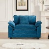 KTMBDW Chenille Armchair, 46.4" Wide Accent Chairs for Living Room & Bedroom Modern Lounge Chair, Upholstered Mid-Century Single Sofa Chair - 2 of 4