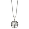 Chisel Stainless Steel Antiqued and Polished Tree of Life Pendant on a 20" Cable Chain Necklace - 4 of 4