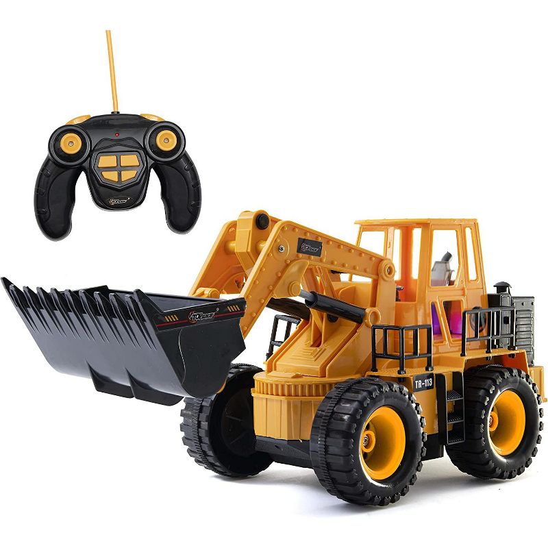 Top Race 5 Channel Remote Control Front Loader Tractor Toy with Lights & Sounds, 1 of 8