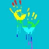 Adult Design By Humans Flag Rainbow Pride Hands By Avocato T-Shirt - 2 of 2