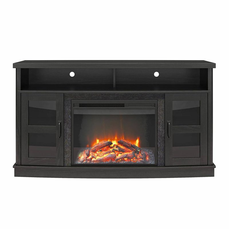 Knox Bay Fireplace Console with Glass Doors TV for TVs up to 60" - Room & Joy, 4 of 9