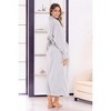 ADR Women's Long Robe, Fleece Plush Robe Woman, Cozy Regular & Plus Size Women's Bath Robe - 4 of 4
