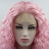 Unique Bargains Women's Long Water Wave Lace Front Wigs with Wig Cap 24" 1PC - 4 of 4