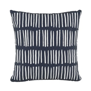 Dash Square Throw Pillow Navy - Cloth & Co., Blue