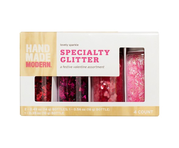 Hand Made Modern - Specialty Glitter Set - Pink Red