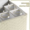 Sorbus Deluxe Quilted Stemware Case with Dividers - Service for 12 - Great for Protecting Wine Glasses, Champagne Flutes, Goblets, and more - 3 of 4