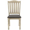 Monarch Specialties Dining Chair 39inch Height Set Of 2 Upholstered Dining Room Kitchen Side Antique Grey Grey Fabric Wood Legs Transitional - 3 of 4