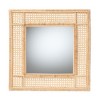 bali & pari Josepha Modern Bohemian Natural Brown Rattan Accent Wall Mirror - 2 of 4