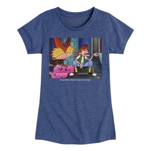 Girls' - Hey Arnold! - Stoop Kid Fitted Short Sleeve Graphic T-Shirt - 1 of 4