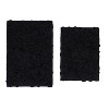 Bell Flower Collection Tufted Bath Rugs, Extra Soft and Absorbent, Non-Slip Bath Mats, Machine Washable Bath Mats,, 2 Piece Set(S+M), Black - 2 of 4