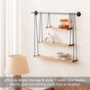 MH London Amersham 31.5" Solid Wood and Metal Floating Wall Mounted Shelf in Black and Natural - 3 of 4