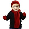 Toddler's 2-5 Solid Faux Fur Trimmed Mittens & Scarf Winter Set - 2 of 3