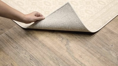 Ivory Geometric Synthetic 3'3" x 5' Area Rug