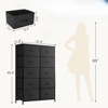 Fontoi Dressers, Tall Dresser with Wood Top, Storage Tower for Bedroom Entryway Hallway, Black, 11.8"*45.6"*31.4" - 2 of 4