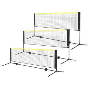 Badminton Net, Height Adjustable Volleyball Net, Foldable Pickleball Net, Portable Easy Setup Tennis Net Set with Poles - 1 of 4