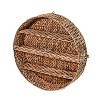 happimess Annulus 24.5" 3-Shelf Circular Handwoven Hyacinth Wall Rack, Natural - 2 of 4