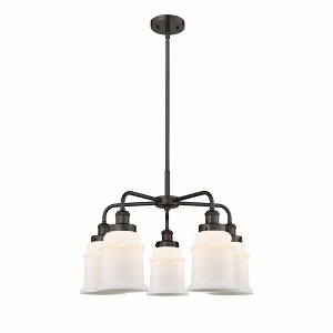 Canton - 5 Light Stem Hung Chandelier In Industrial Style-16.25 Inches Tall and 24 Inches Wide - 1 of 1