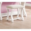 Sapphtopaz Makeup Vanity Desk with Foldable Mirror, Wood Makeup Table with 3 Drawers & Cushioned Stool Dresser For Bedroom - 3 of 4