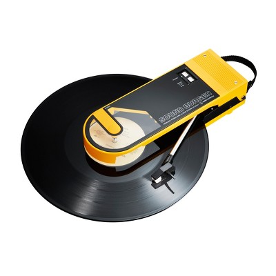 Yellow Portable Bluetooth Turntable with USB Connection