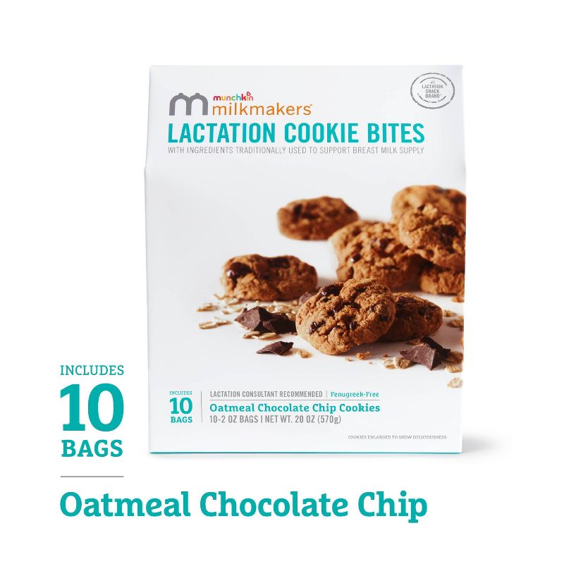 Munchkin Milkmakers Lactation Cookie Bites Oatmeal Chocolate Chip, 3 of 13