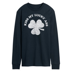 Men's - Instant Message - Kiss My Lucky Ass Long Sleeve Graphic T-Shirt - 1 of 4