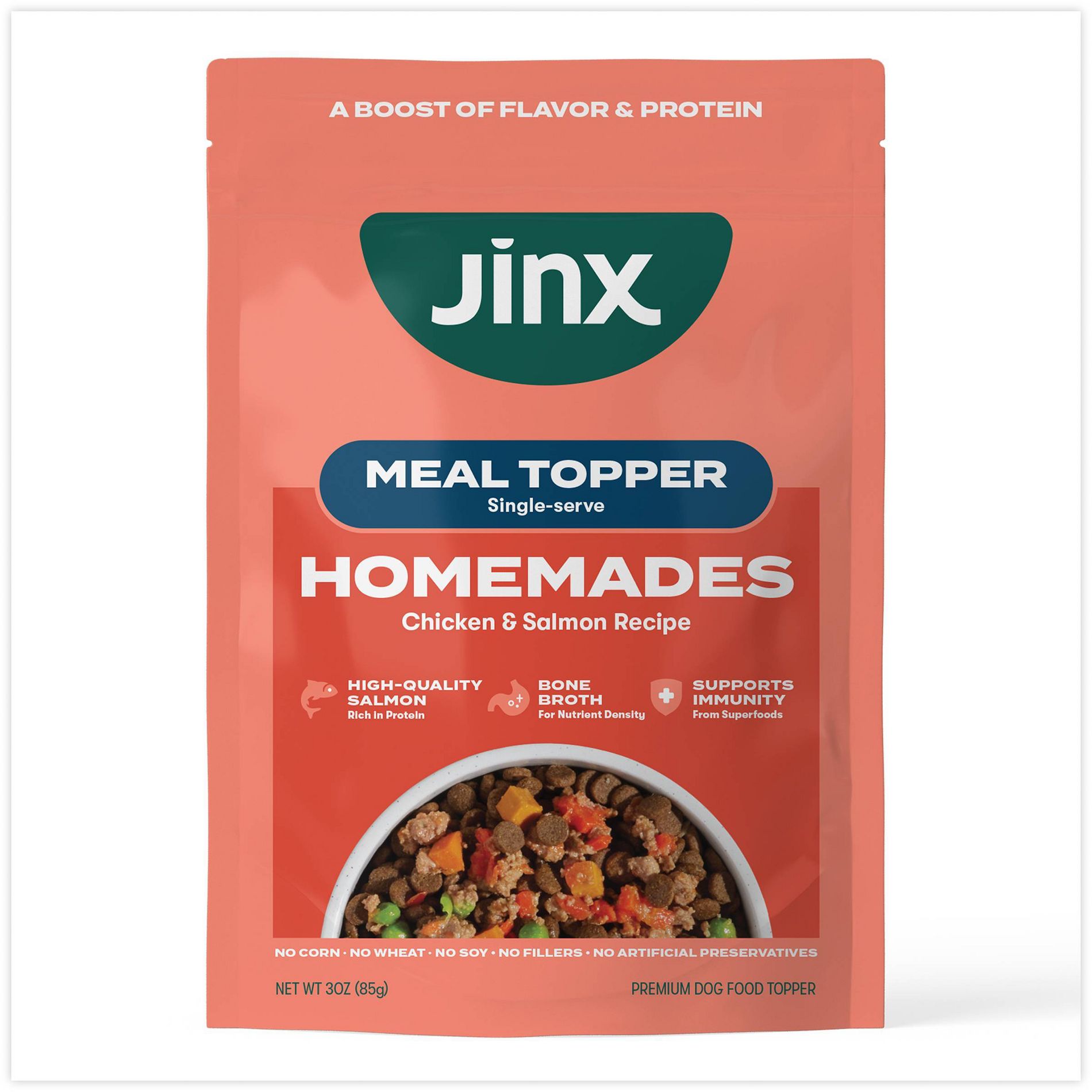 Jinx Chicken and Salmon Flavor Meal Topper Wet Dog Food - 3oz
