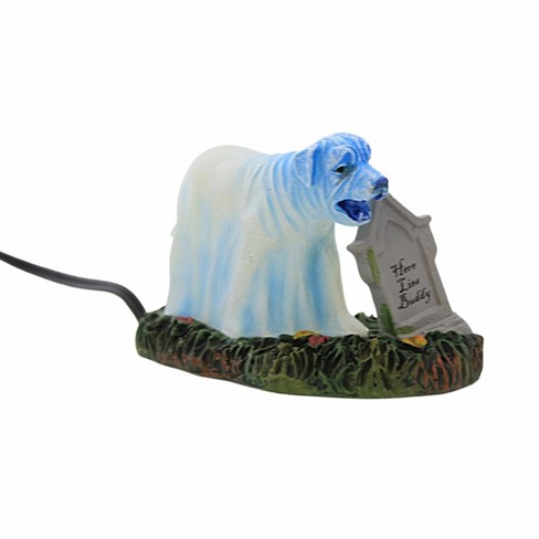 Department 56 Villages Buddy's Ghost - One Accessory 1.75 Inches -  Halloween Dog Graveyard - 6011443 - Polyresin - Blue