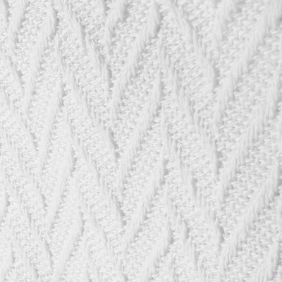 King White Cotton Herringbone All-Season Blanket