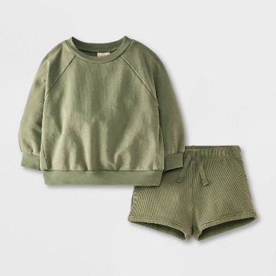 Baby Waffle Sweatshirt & Shorts Set - Cat & Jack™
