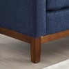 Upholstered Bench, 53.5" Ottoman Bench with Wood Legs & Pillows for End of Bed, Bedroom, Living Room, Entryway, Caramel, Navy Blue - 4 of 4
