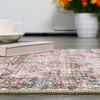 Area Rugs Washable Rug Vintage Non-Slip Rugs Soft Floral Throw Rug, 8' x 10' Pink - 4 of 4