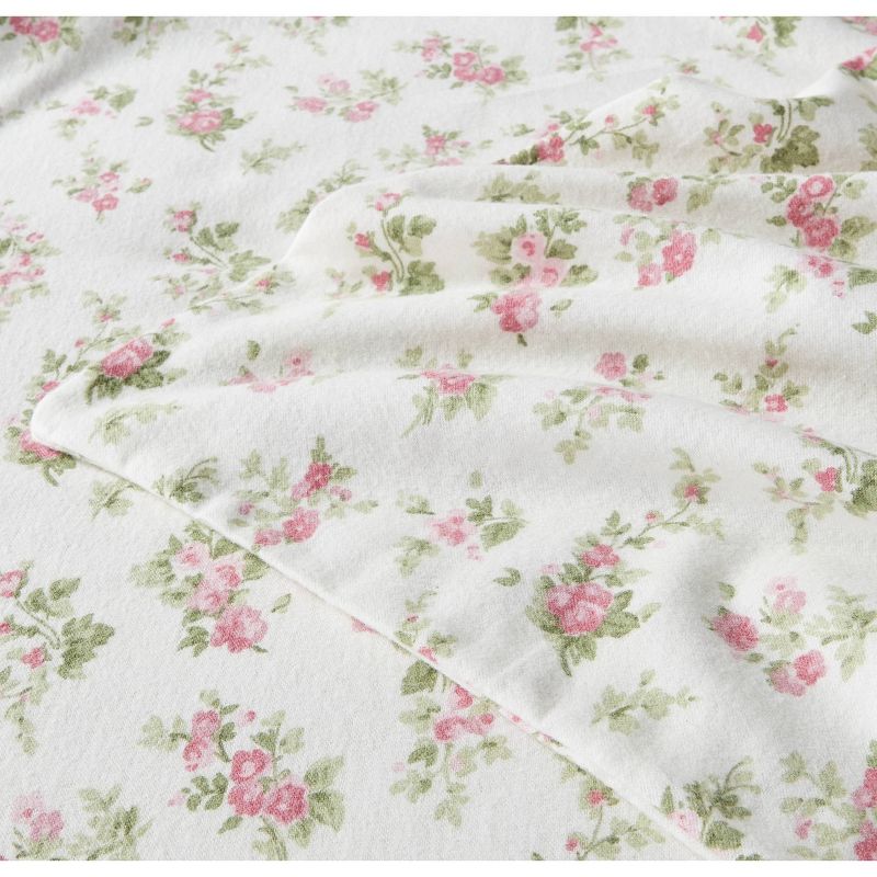 Printed Pattern Flannel Sheet Set - Laura Ashley, 4 of 14
