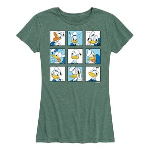 Women's - Disney - Donald Grid Short Sleeve Graphic T-Shirt - 1 of 4