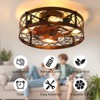 MAYEERTY 20 inch Caged Ceiling Fans with Lights Black - 3 of 4