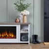 Tramore 62" Slim Electric Fireplace TV Stand in White by Real Flame - 4 of 4