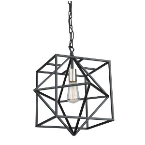 Artcraft Lighting Roxton 1 - Light Pendant in  Matte Black/Polished nickel - 1 of 1