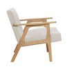 Sapphtopaz 1pc Accent Chair with Solid Rubberwood Frame Upholstered Lounge Chair Living Room Chair Comfy Chair Home Furniture for Living Room - 3 of 4