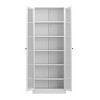 GlasFlength Kitchen Storage Farmhouse Kitchen Pantry Cabinet Freestanding Cupboard Accent Storage Cabinet for Kitchen, White, 27.6"*13.8"*72" - 4 of 4