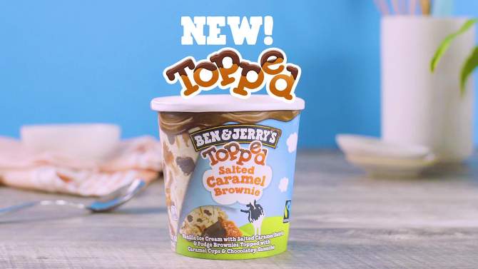 Ben &#38; Jerry&#39;s Topped Chocolate Caramel Cookie Dough Ice Cream - 15.2oz, 2 of 8, play video