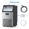110LBS/24H Commercial Ice Maker, Ice Maker Machine with 33LBS Storage Capacity, Stainless Steel Ice Machine for Undercounter or Freestanding - 4 of 4