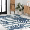 JONATHAN Y Veronica Classic Beach Stripe and Palm Leaf Indoor/Outdoor Area Rug - 2 of 4