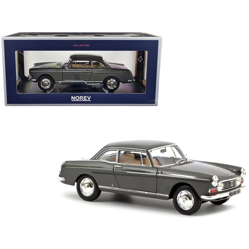 1967 Peugeot 404 Coupe Graphite Gray 1/18 Diecast Model Car by Norev, 1 of 4