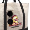 Calvin University Primary Logo Canvas Tote Bag With External Pocket, Reusable Shoulder Bag for Shopping, School, Beach, Black - 2 of 4