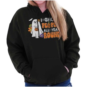 Cute I Ghost People All Year Round Hoodie Sweatshirt Women Brisco Brands - 1 of 4