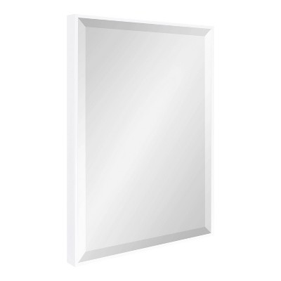 18.7" x 24.7" Rhodes Rectangle Wall Mirror White - Kate & Laurel All Things Decor