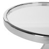 Mariana Glass Top End Table - FOX9070A - Chrome - Safavieh Couture - 3 of 4