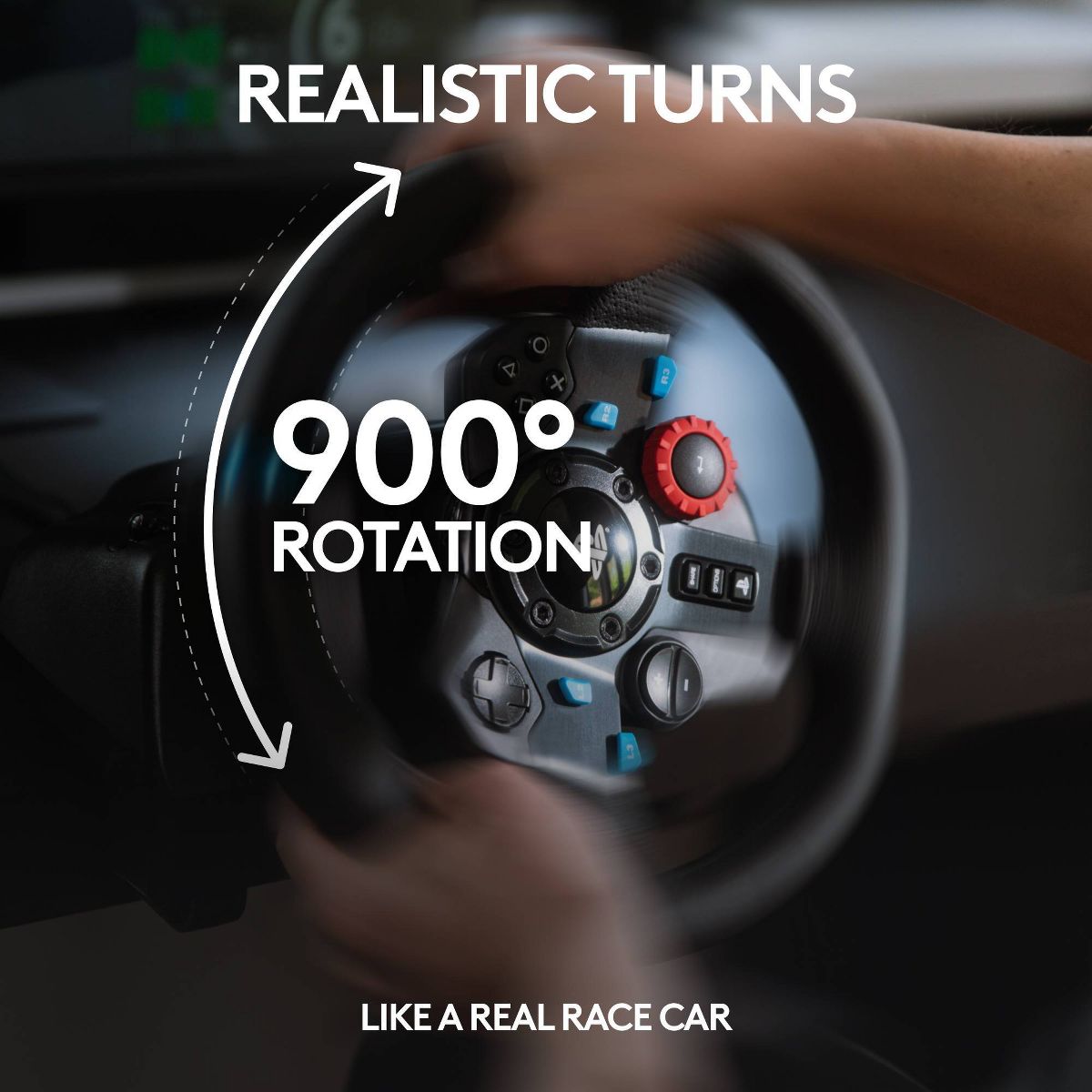 Logitech G29 Driving Force Racing Wheel and Pedals for PlayStation 4/5/PC: USB Connection - thumbnail 4