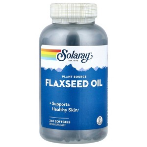Solaray Flaxseed Oil, 240 Softgels (1,000 mg per Softgel) - 1 of 4