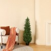 Artificial UV Resistant Cypress Topiary Trees for Outdoor, Faux Cypress Plant for Porch Decor Faux Pine Tree for Perfect Housewarming Gift - 2 of 4